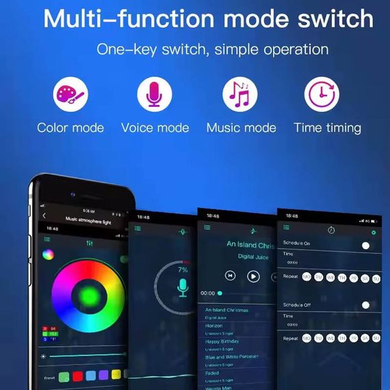 Настільна LED-лампа RGB 5V Panel 3 Bluetooth dual pack USB interface with app | Зображення 5