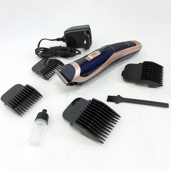 Профессиональная машинка для стрижки волос с насадками Gemei GM-6005, Триммер VE-563 для висков