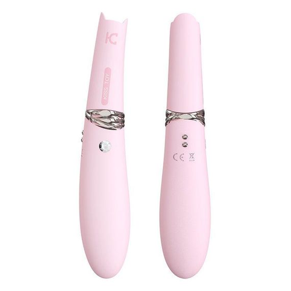 Вакуумный стимулятор с вибрацией KisToy Miss CC Pink, можно использовать как вибратор, диаметр 36мм | Зображення 1