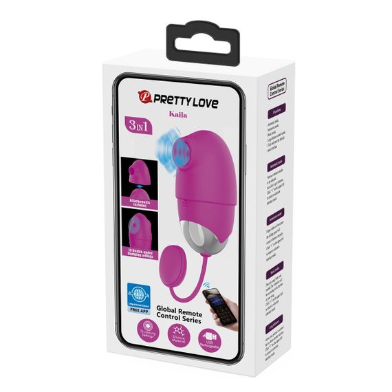 Виброяйцо управляемое смартфоном Pretty Love - KAILA Mobile APP, BI-300079HP sexstyle | Зображення 9