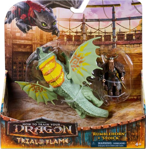 Ігровий набір Dreamworks Dragons Як приборкати дракона Дракон Громорог та вершник Стоїк | Зображення 1