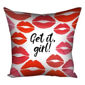 Подушка габардинова з принтом Get it, girl! 50x50 (5P_20F009)