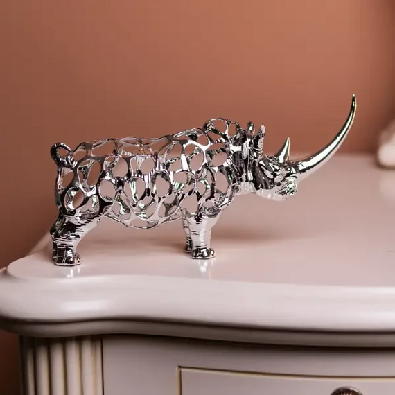 Декоративная фигурка Rhinoceros 23x6x10 см металлическая HP-7-23 | Зображення 1