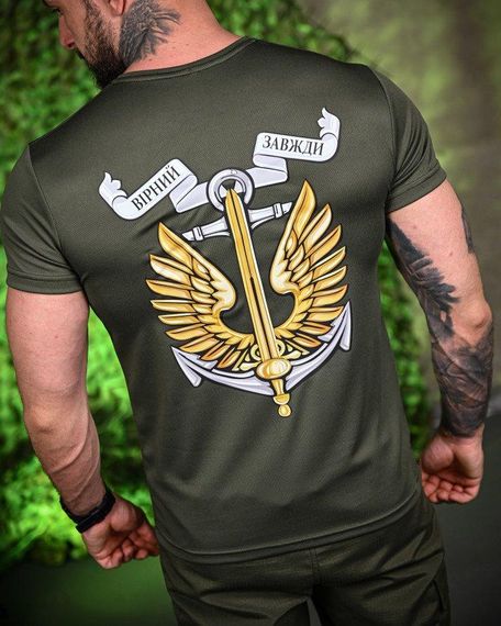 Тактична потоотводяща футболка вірній oliva ПП7718 | Зображення 3