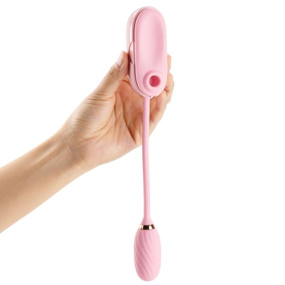 Вакуумный клиторальный стимулятор Otouch Louis Vibrate Pink с виброяйцом, в кейсе sexstyle | Зображення 10