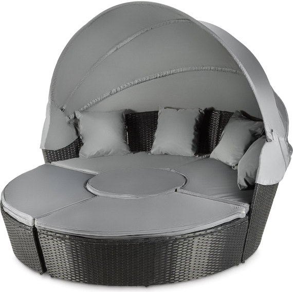 Садові меблі Outtec Round Lounge Chairs чорно-графітові | Зображення 2