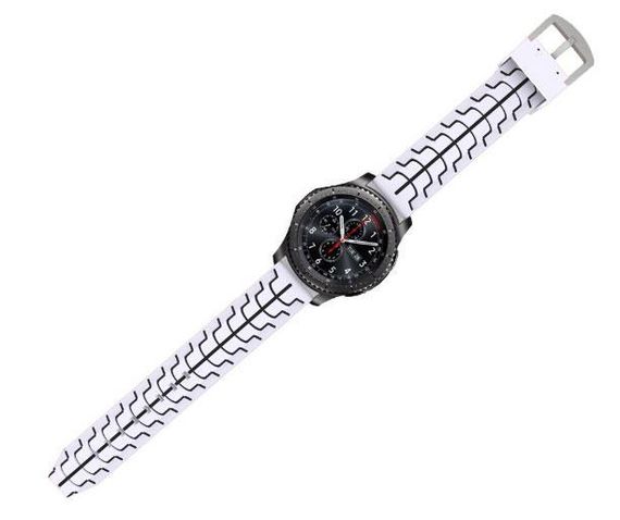Силіконовий ремінець Primo Splint для годинника Huawei Watch GT 2 / GT Active 46mm - White&Black | Зображення 2