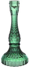 Свічник скляний "Crystal Glass" 22см, зелений