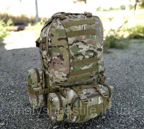 Військово-тактичний рюкзак Molle Assault 55 L+ 3 органайзери, мультикам | Зображення 2