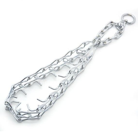 Ошейник удавка жесткий для собак Zoo-hunt хромовый ХЖ №5 74 см