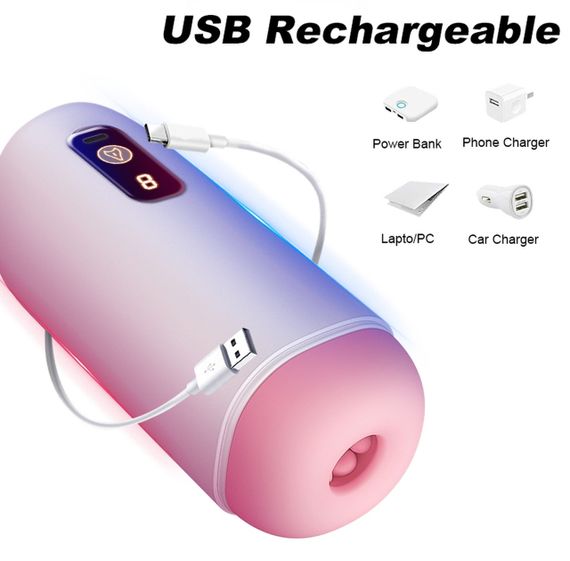 Автоматичний мастурбатор FOX - USB Rechargeable, 8 vibration functions, BS6300068 Sex Aura | Зображення 6