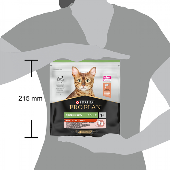 Сухий корм Purina PRO PLAN Sterilised Adult 1+Vital Functions для дорослих стерилізованих котів, лосось 0.4 кг | Зображення 2