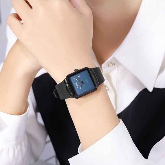 Класичний жіночий годинник Skmei 2173BKBU Black-Blue | Зображення 2