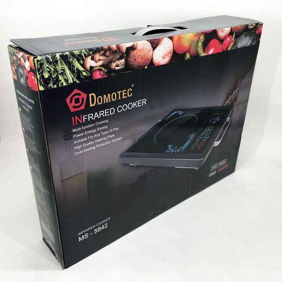 Інфрачервона міні плита Domotec MS-5842 Настільна електроплита | RE-549 Сенсорні електроплити | Зображення 5