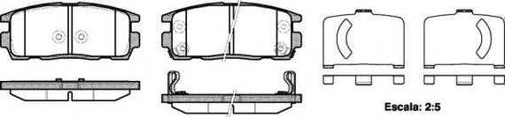 Колодка гальм. диск. CHEVROLET CAPTIVA задн. (вир-во REMSA) REMSA 126012 на VAUXHALL ANTARA (J26, H26)