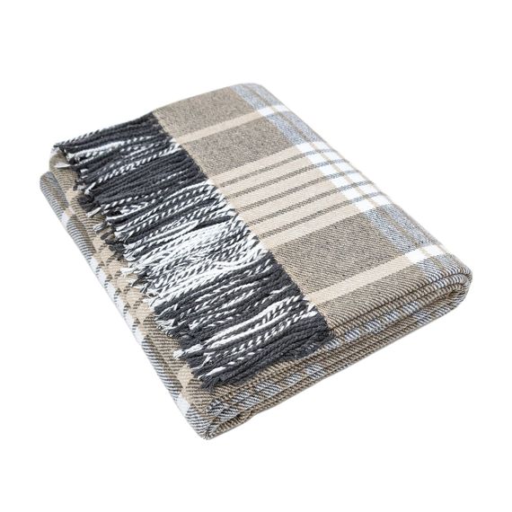 Плед бавовняний HORACE бежевий Love You 140 x 200 см | Зображення 2