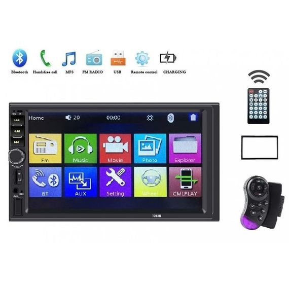 Автомагнітола 2DIN 7018 Little + пульт з 7-дюймовим сенсорним екраном, Bluetooth, USB, SD, FM-радіо, hands-free, дзеркальним відображенням, XPRO (MER-12016_963) | Зображення 5
