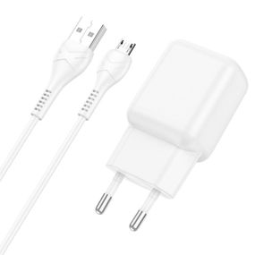 МЗП Hoco C96A 2.1A (1USB-A) + кабель USB to MicroUSB White