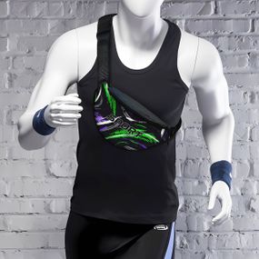 Сумка-бананка мужская/женская Sport 32×16 см с расширителем поясная сумка или сумка через плечо (02890)