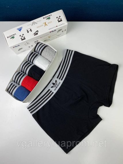 Мужские трусы Adidas, мужские боксеры Адидас, хлопковые трусы Адидас Премиум качества | Зображення 1