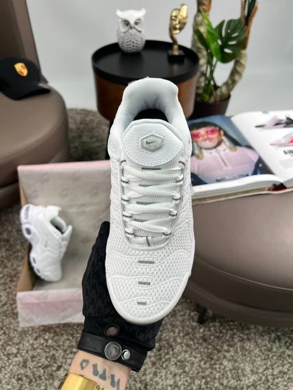 Кросівки Air Max Plus White Silver , текстиль , В'єтнам 40 25.5 см | Зображення 5