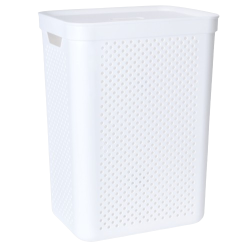 Кошик для білизни 45л білий Simple Алеана