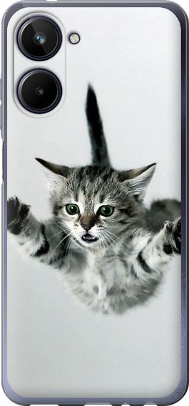 Чехол на Realme 10 Летящий котёнок "2322u-2946-17620"