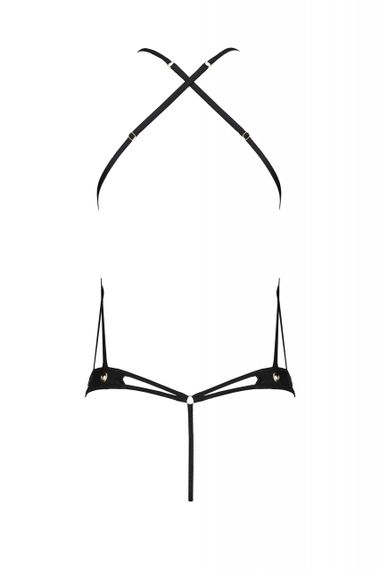 Боді з декоративними ремінцями та відкритим доступом, екошкіра TASMINA BODY black S/M - Passion sexstyle | Зображення 6