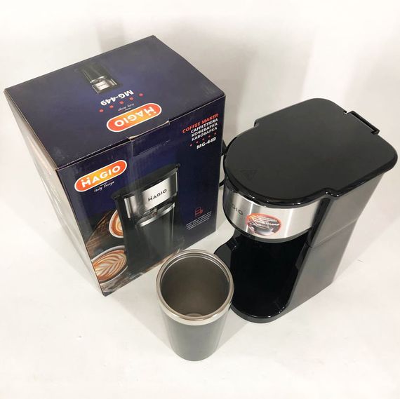 Кавоварка Magio MG-449 з термостаканом, Кавоварка для дому, Кавомашина домашня | Зображення 8