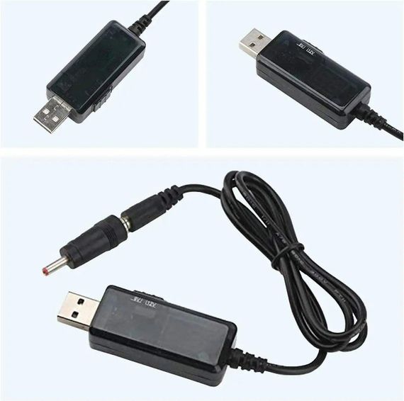 Кабель перехідник підвищувальний USB 5V to DC 5.5*2.1 9 V і 12 V (0,8 м) | Зображення 3