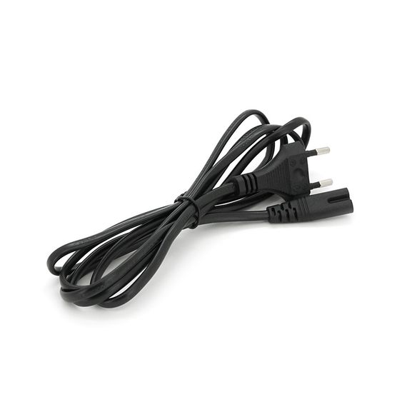 Кабель питания 1.8m,0.5mm,PC-184/2 CEE7/16-C7 2 pin,Black,OEM Q600 | Зображення 1