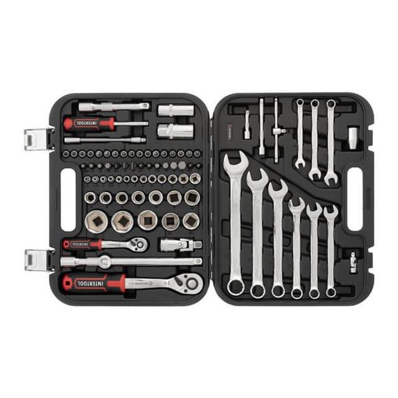 Набір інструментів 82 од., STORM, 1/2", 1/4", Cr-V INTERTOOL ET-8082 | Зображення 1