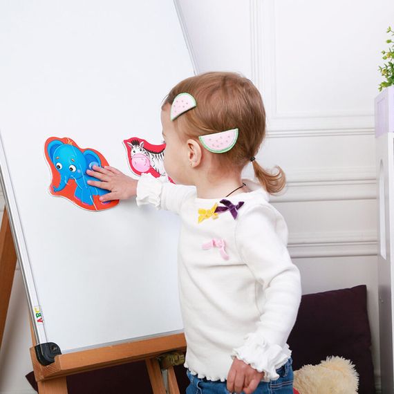 Магнітні бебі пазли "Зебра та слоненя" Vladi toys VT3208-12 | Зображення 2