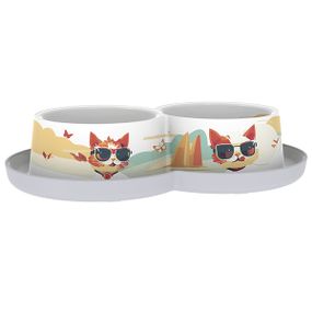 Миска для котів Moderna Double Trendy Dinner Indy & Louise, 2 х 350 мл