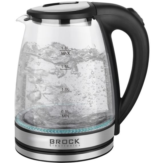 Електрочайник BROCK WK 2406 1500Вт/ 1.8л/ скло/ захист від перегріву/ автовимкнення