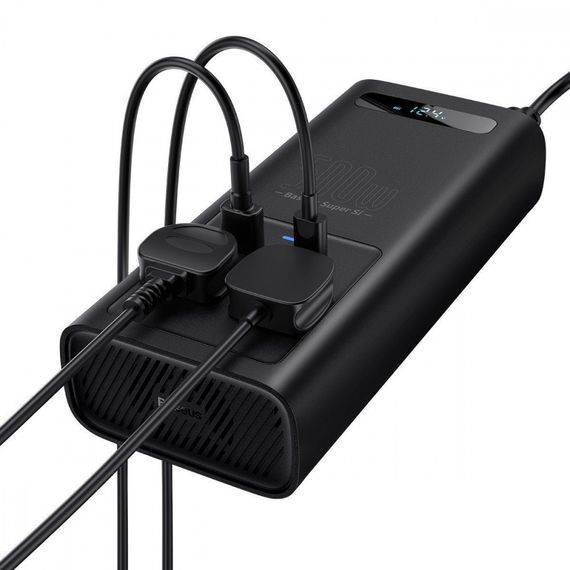 Автомобільний Інвертор Baseus Super Si Inverter 500W (220V CN/EU) | Зображення 2