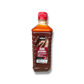 Лак кольоровий для дерева Древоцвіт 0,5 л Zebra Каштан (№2) серія Акварель