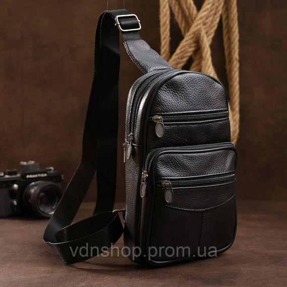 Сумка кобура наплечная, Сумка кросс-боди гладкая, Сумка слинг для мужчин Мужская плечевая слинг EZ-13 | Зображення 6