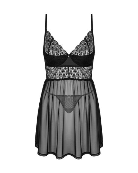 Еротичний комплект Obsessive Chemeris babydoll & thong M/L, пеньюар та стрінги sexstyle | Зображення 2