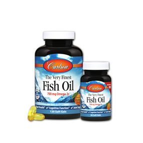 Жирные кислоты Carlson Рыбий Жир, Вкус Апельсина, The Very Finest, 120+30 желатино (CAR-01644) - Топ Продаж!