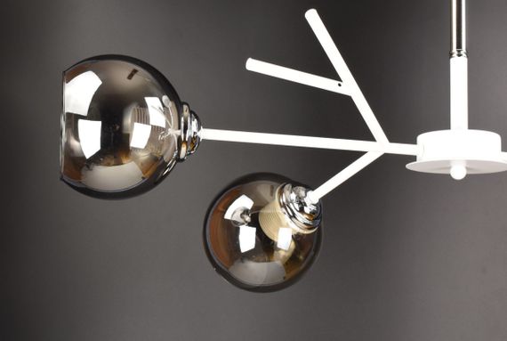 Люстра стельова на 4 лампочки 25897 Білий 34х35х75 см. | Зображення 2