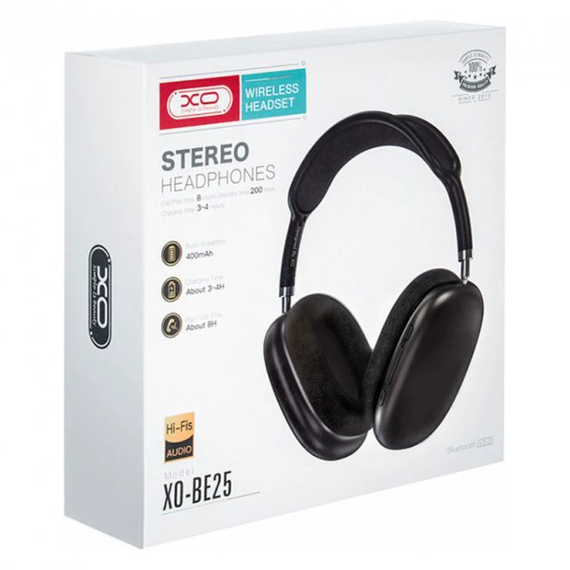 Навушники XO BE25 Stereo Wireless Headphone Black | Зображення 2