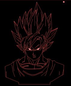 Акриловий світильник-нічник Сон Ґоку червоний tty-n000445