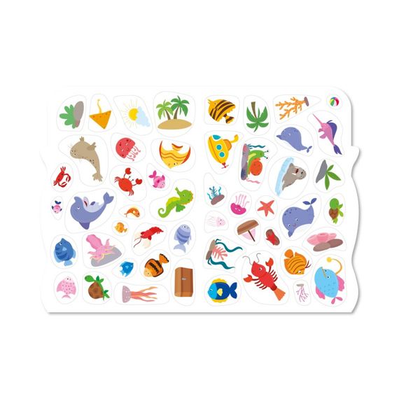 Детская развивающая раскраска "Подводный мир" РМ-74-03, 50 стикеров | Зображення 1