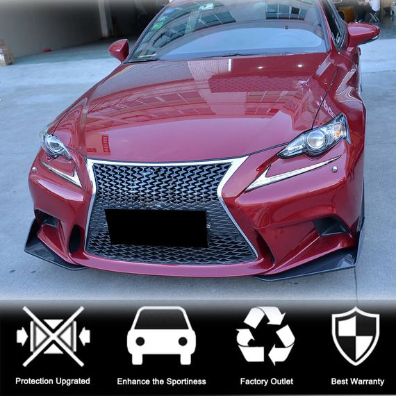 Накладки на передній бампер Flap (для F-Sport 2013-2016, Карбон) для Lexus IS 2013- рр | Зображення 1