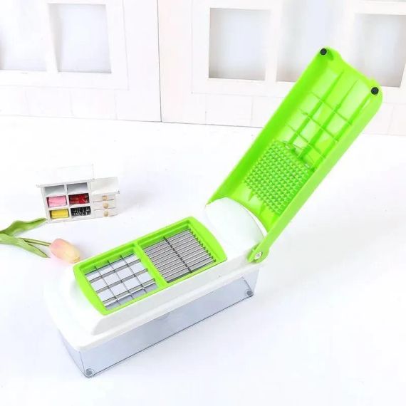 Овощерезка с насадками и контейнером 1.5 л для нарезки Nicer Dicer X3-180 29×14×12 см | Зображення 5