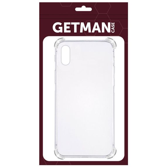 TPU чохол GETMAN Ease logo посилені кути для Apple iPhone XS Max (6.5") Безбарвний (прозорий) | Зображення 1