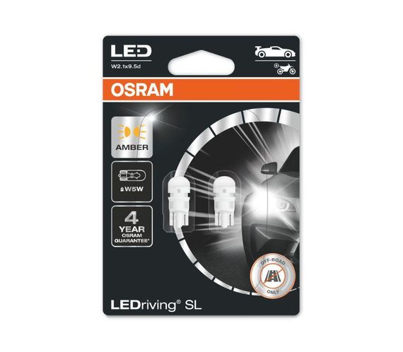 Комплект світлодіодних ламп OSRAM 2827DYP-02B W5W 12V Amber