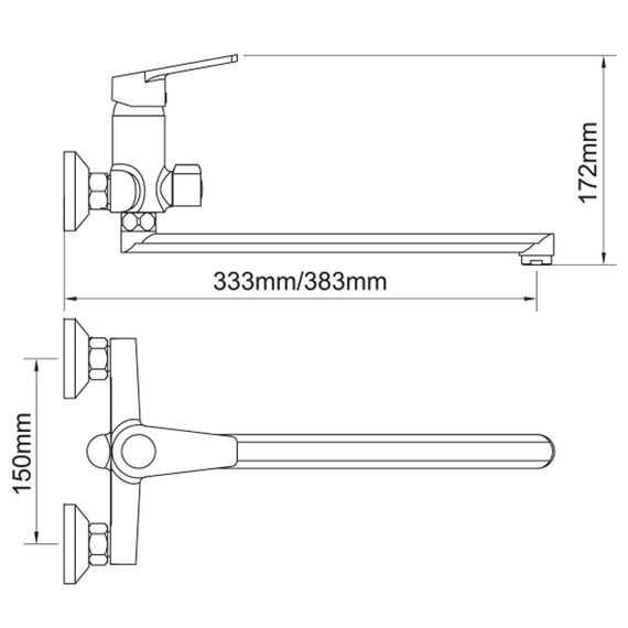 Змішувач для ванни AQUATICA 9737222 | Зображення 1