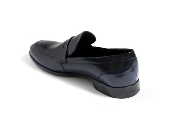 Кожаные туфли лоферы синего цвета 44 размер | Зображення 2